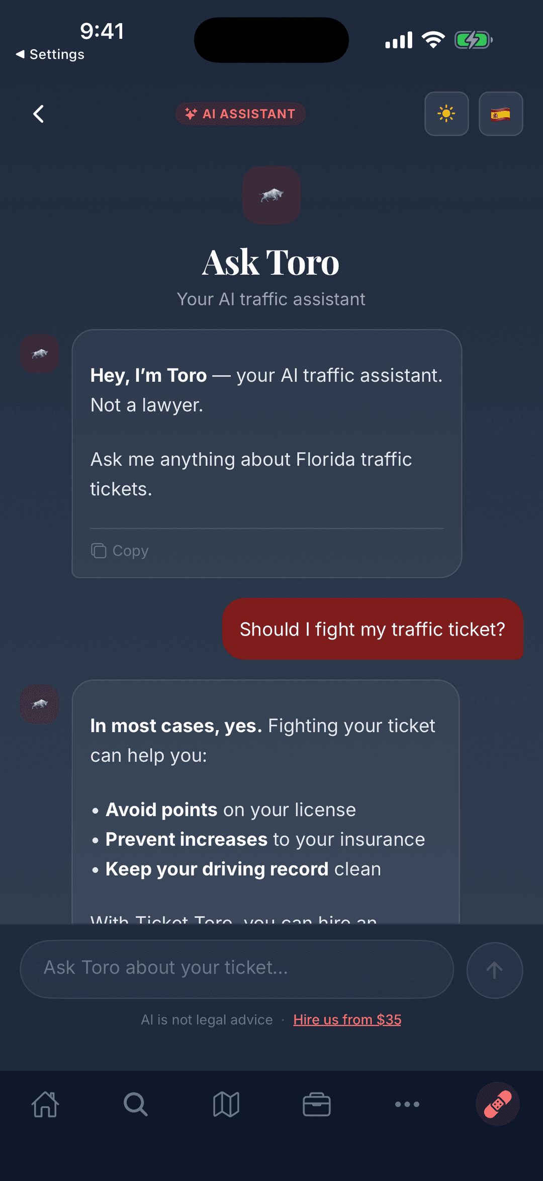 Ask Toro AI assistant