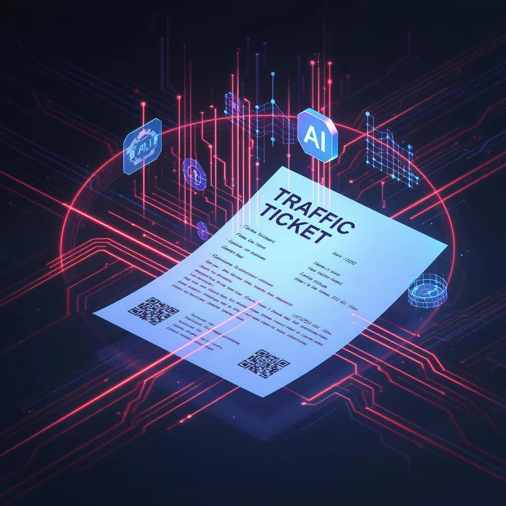 AI analyzing traffic ticket